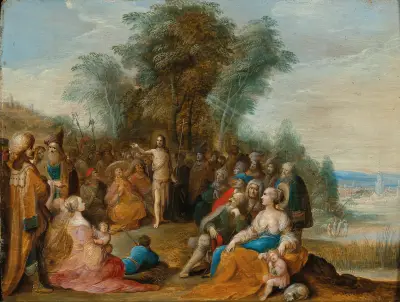 Saint John the Baptist preaching in the wilderness av Frans Francken the Younger