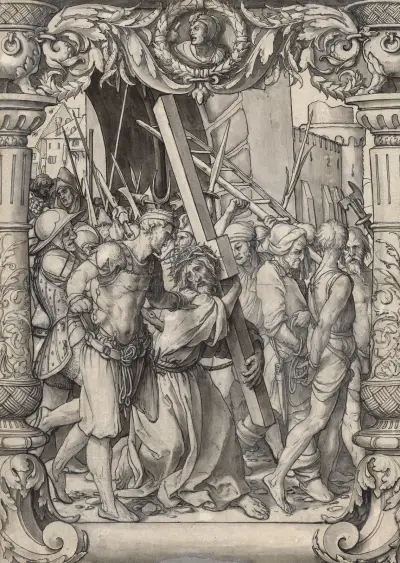 Scheibenriss mit der Kreuztragung Christi av Hans Holbein The Younger