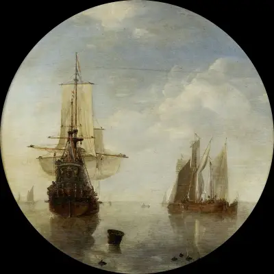 Ships at Anchor von Willem van de Velde the Younger