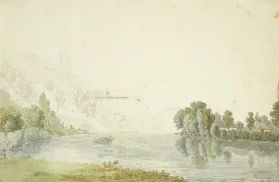 Studie av Bern vid Schwellenmätteli av Gabriel Lory the Younger