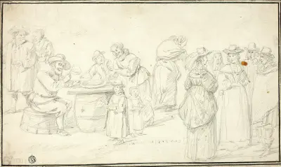Studie für ein Dorffest bei Antwerpen von David Teniers The Younger