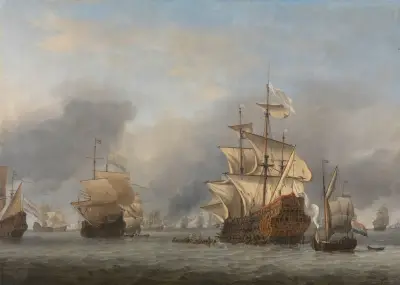 The Capture of the Royal Prince av Willem van de Velde the Younger