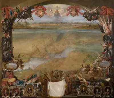 Staden Valenciennes av David Teniers The Younger