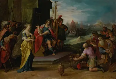 Scipios återhållsamhet av Frans Francken the Younger