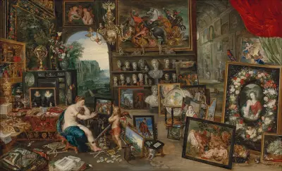 De fem sinnena; Synen av Jan Brueghel the Younger