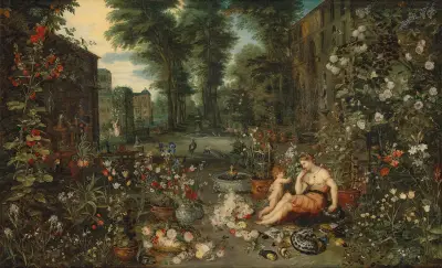 De fem sinnena; Lukt av Jan Brueghel the Younger