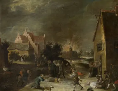 Plundringen av en by av David Teniers The Younger