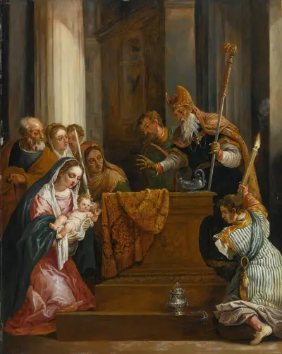 The Presentation In The Temple av David Teniers The Younger