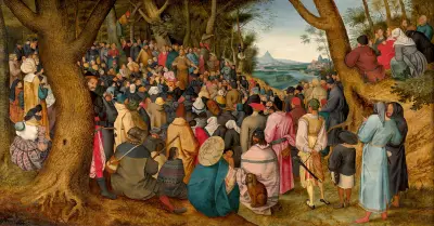 The Sermon of Saint John the Baptist av Pieter Brueghel The Younger