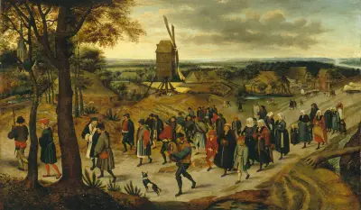 Die Hochzeitsprozession, 1623 von Pieter Brueghel The Younger