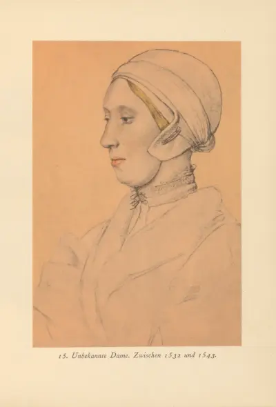 Unbekannte Dame mit runder Kappe av Hans Holbein The Younger