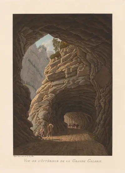 Vy över interiören av Grande Galerie av Gabriel Lory the Younger