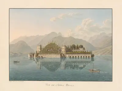Vy över Isola Bella av Gabriel Lory the Younger