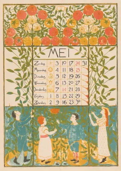 Kalendářní list na květen 1896, Theo Nieuwenhuis