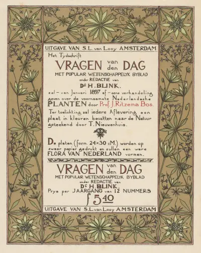 Reklamní plakát pro časopis Vragen van den dag, Theo Nieuwenhuis