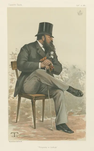 Politicians – Vanity Fair. ‘Property in Suffolk’. Lord Rendlesham. 6 October 1881 av Théobald Chartran