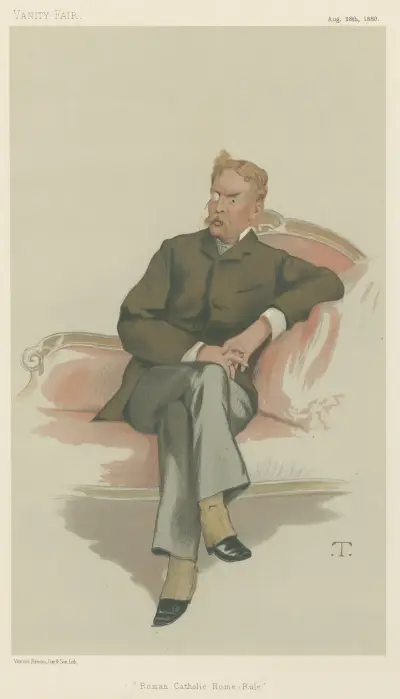 Politicians – Vanity Fair. ‘Roman Catholic Home Rule’. Mr. Frank Hugh O’Cahan O’Donnell. 28 August 1880 av Théobald Chartran