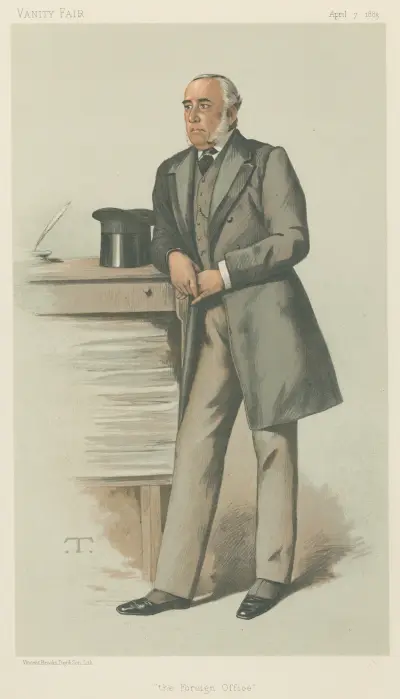 Politicians – Vanity Fair. ‘the Foreign Office’. Sir Julian Pauncefote. 7 April 1883 av Théobald Chartran