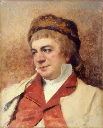 Portrait de Frédéric Fèbvre (1835-1916), sociétaire de la Comédie-Française av Théobald Chartran