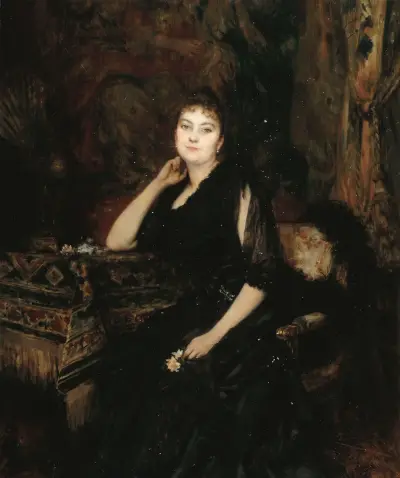 Portrait de Madame Olympe Hériot, née Cyprienne Dubernet (1857-1947) av Théobald Chartran