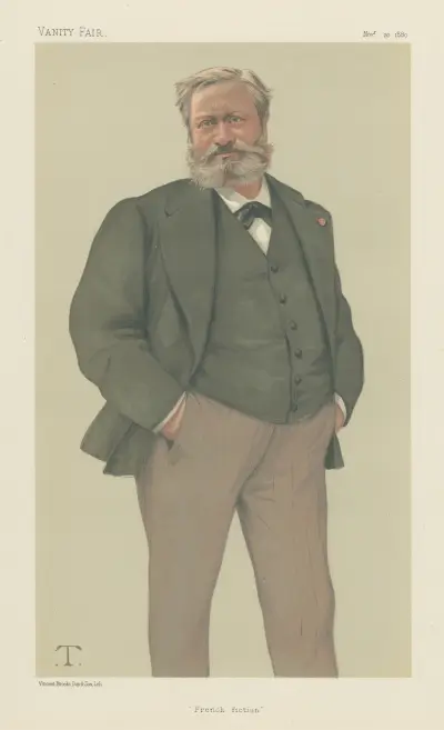 Vanity Fair; Litterär; 'Fransk fiktion', M. Edmond François Valentin About, 20 november 1880 av Théobald Chartran