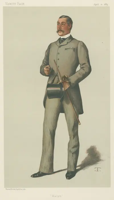 Vanity Fair; Yachting Devotees; ‘Ralph’, Lieutenant-Colonel Ralph Vivian, April 21, 1883 av Théobald Chartran