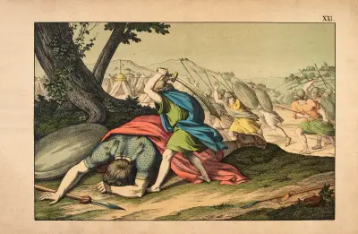 David and Goliath av Theodor Eckardt