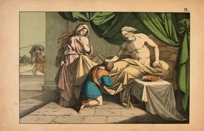 Isaac blesses Jacob av Theodor Eckardt