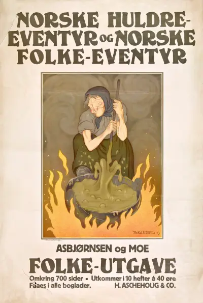 Norske huldre-eventyr og norske folke-eventyr. Asbjørnsen og Moe. Folkeutgave av Theodor Kittelsen
