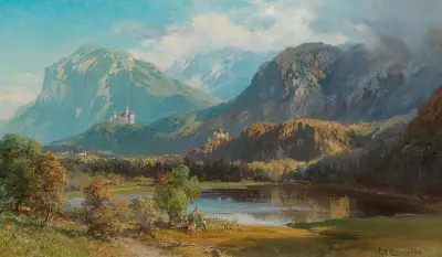 Utsikt över Neuschwanstein av Edward Theodore Compton