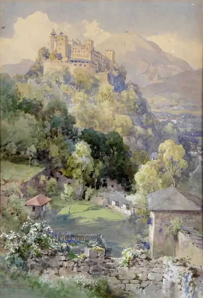 Blick auf die Festung Hohensalzburg von Edward Theodore Compton