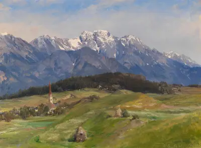 Vy över Igls i Inntal av Edward Theodore Compton