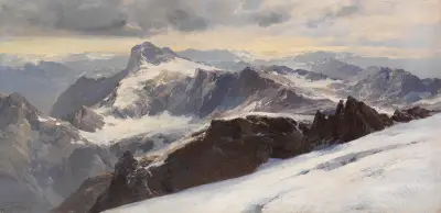 Alperna i Graubünden sedda från Tödi av Edward Theodore Compton