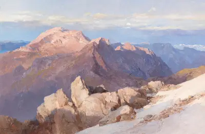 Hoher Göll vom Watzmann-Hocheck von Edward Theodore Compton