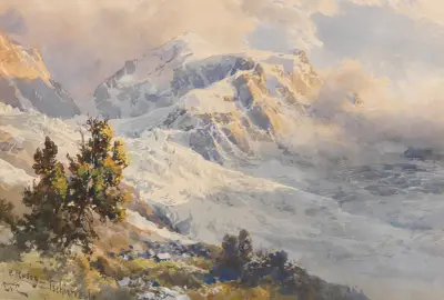 Piz Roseg – Tschiervagletscher, Edward Theodore Compton