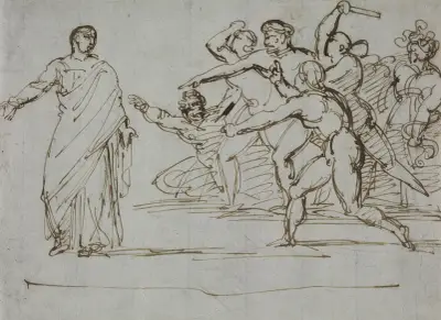 Assassination of Tiberius av Théodore Géricault