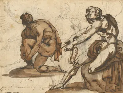 Klassiska nakenstudier av Théodore Géricault