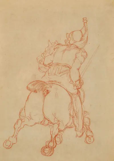 Ryttare till häst som anfaller av Théodore Géricault