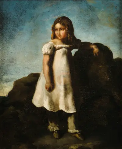 Elisabeth Dedreux som barn på landet av Théodore Géricault