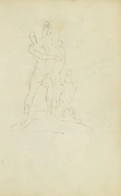 Group of three figures, Théodore Géricault