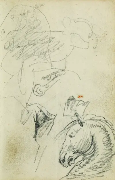 Häststudier av Théodore Géricault