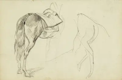 Häststudier av Théodore Géricault