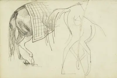 Häststudier av Théodore Géricault