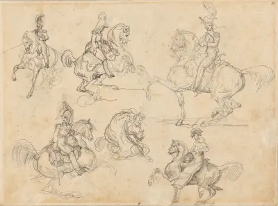 Horses and Riders, Théodore Géricault