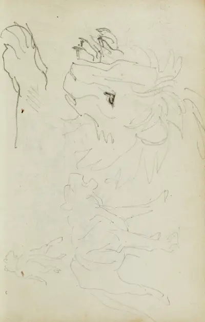 Lejonstudier av Théodore Géricault