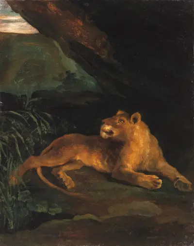 Smygande lejoninna av Théodore Géricault