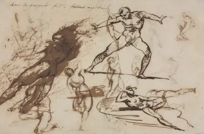 Sheet of Sketches (recto), 1819 – nr 2 av Théodore Géricault