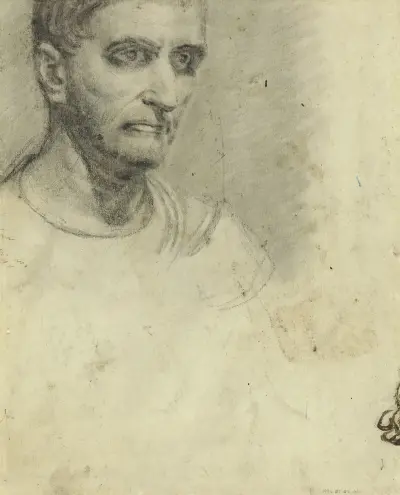 Studie av en man (baksida) av Théodore Géricault