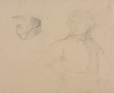 Study of Two Soldiers av Théodore Géricault