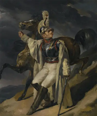 Den sårade kyrassiären, studie av Théodore Géricault